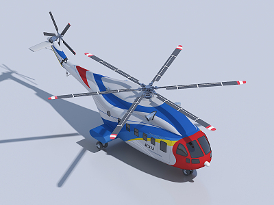 Modern Helicopter 3d model