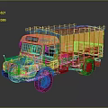 TATA ACE Truck Blue Front With Yellow Cargo Body And Roof Rack