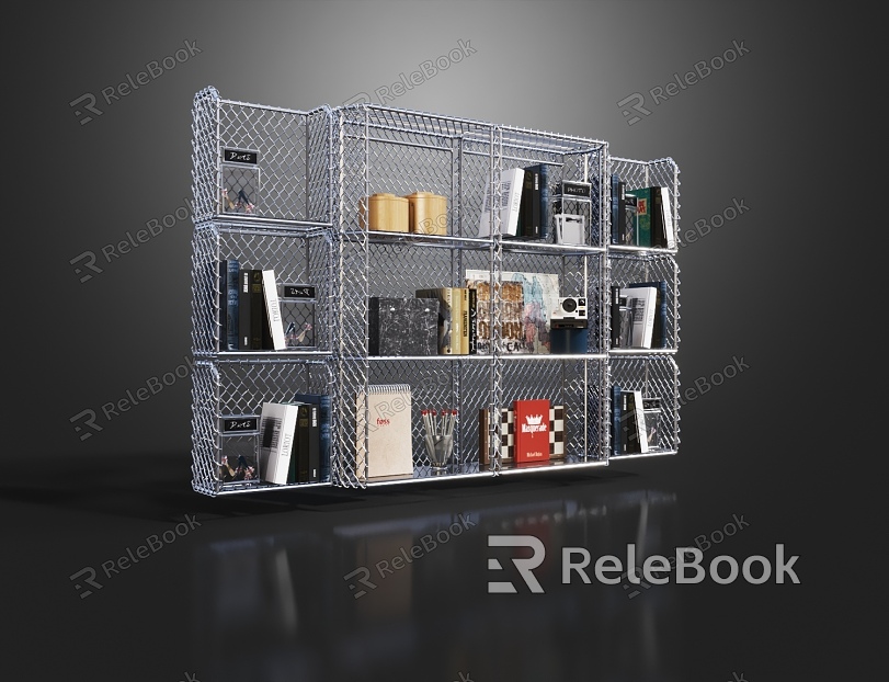 Modern Storage Rack Wire Woven Storage Rack Wall Rack Storage Rack Bookshelf Decorative Rack model