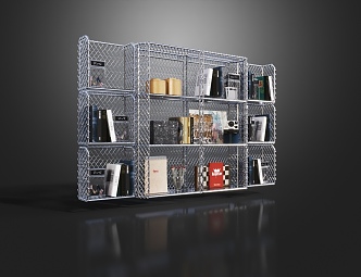 Modern Storage Rack Wire Woven Storage Rack Wall Rack Storage Rack Bookshelf Decorative Rack 3d model