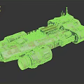 Futuristic Space Exploration Vessel With Metallic Structure Engine Modules And Antenna Arrays