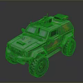 Rugged Military Off Road Vehicle With Camouflage Paint And Large Tires