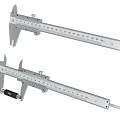 Two Precision Vernier Calipers Metal Measuring Tools With Accurate Scales