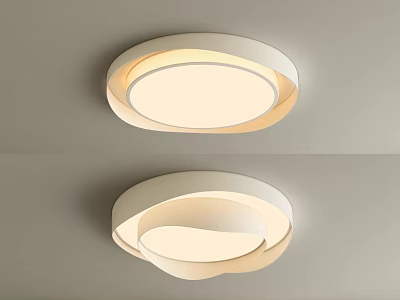 Modern Sleek Ceiling Light With Circular Design Warm Illumination And Ceiling Mounting 3d model