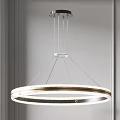 Modern Circular Chandelier With Metal Frame And Transparent Elements For Interior Lighting 3d model