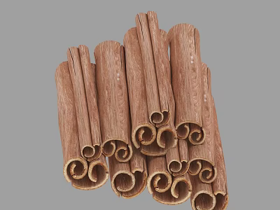Natural Dried Cinnamon Sticks Aromatic for Cooking and Baking Use 3d model