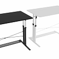 Adjustable Height Office Desk And Chair Set With Metal Frame And Multiple Desktop Colors