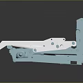 Structural Industrial Machinery Part Featuring Metal Frame White Components and Blue Sections