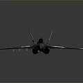 3D Model of Space Aerospace Fighter Jet With Modern Future Design