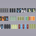 Diverse Parking Lot Layouts Featuring Various Vehicle Types And Colored Spaces