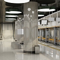 Modern Metro Station 3d model