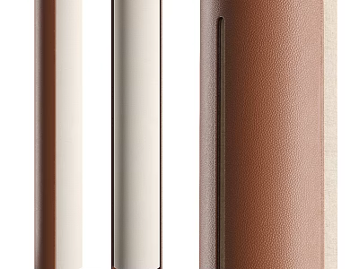 Modern Minimalist Wall Lamps In Brown White Beige With Leather Texture And Sleek Design 3d model