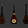 Unique Handmade Wooden Smoking Pipes With Various Designs Dark Brown Red Tones And Stem Accents