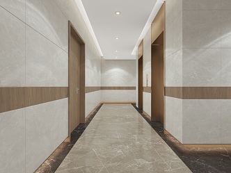 Modern elevator hall elevator aisle corridor public area unit office building elevator room 3d model