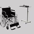 Medical Equipment Portable Wheelchair With Ergonomic Design And Adjustable Mobile Tray Stand For Patients