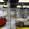 Mtian AI Aima Hall Automotive Shop With Multiple Garage Bays And Vehicle