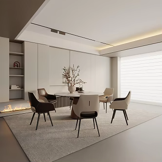 Modern dining table 3d model