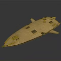 Brown Streamlined Spaceship 3D Model Featuring Aerodynamic Structure And Cosmic Details