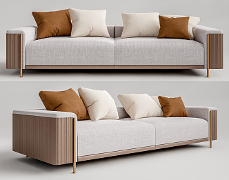 Modern double sofa 3d model