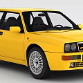 Yellow Classic Retro Sedan Featuring Sleek Exterior and Vintage Design Details
