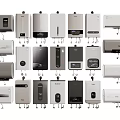 Various Wall Mounted Household Appliances Featuring Different Designs And Functions For Home Use 3d model