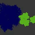 Green Arbor Trees In Different Sizes With Shadows On Gray Background