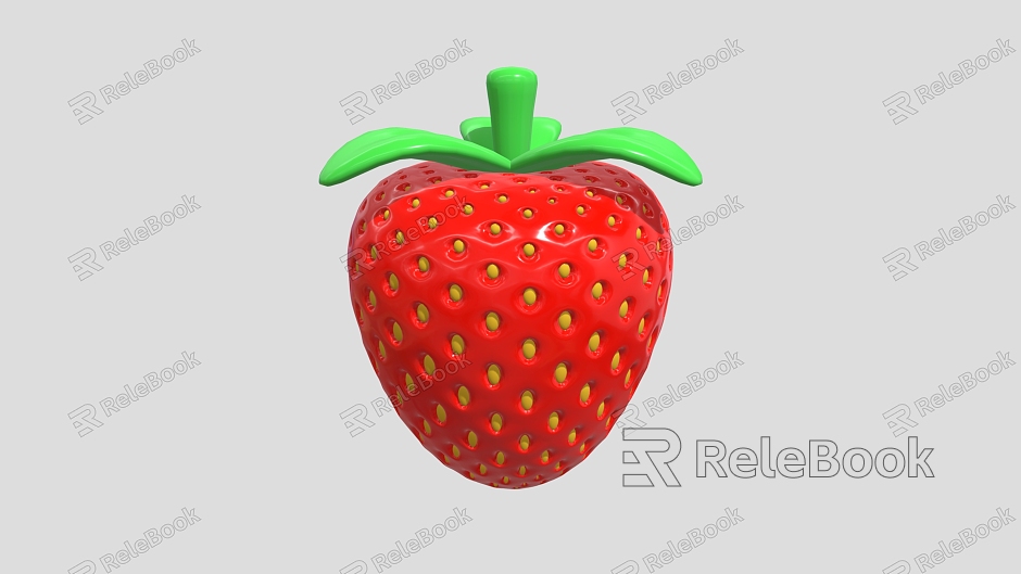 Strawberry Cartoon Strawberry Low Poly Strawberry Style Strawberry Cartoon Fruit model