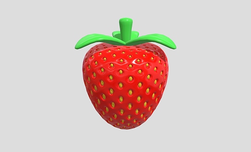 Strawberry Cartoon Strawberry Low Poly Strawberry Style Strawberry Cartoon Fruit 3d model