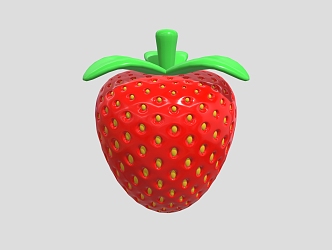 Strawberry Cartoon Strawberry Low Poly Strawberry Style Strawberry Cartoon Fruit 3d model