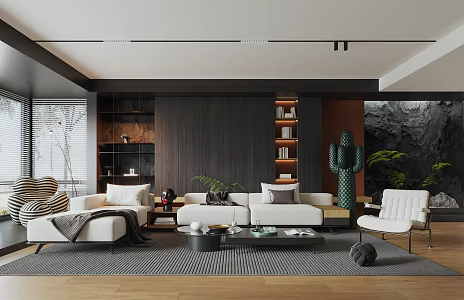 modern living room 3d model