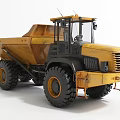 Yellow Heavy Duty Dump Truck with Large Tires Cab And Tipper Bed for Construction Sites
