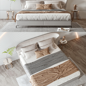 Modern Double Bed 3d model