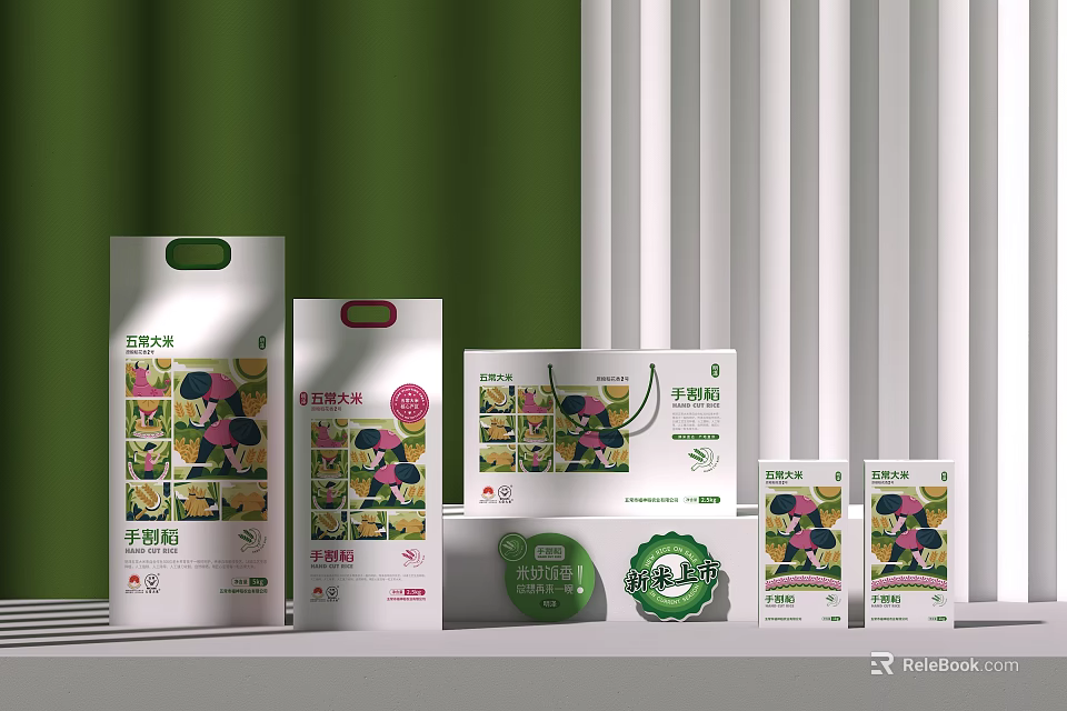 Home Decor Decorative Ornament Set Featuring Various Sizes Green Plants Pink Flowers And Decorative Labels 3d model 