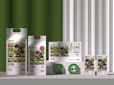 Home Decor Decorative Ornament Set Featuring Various Sizes Green Plants Pink Flowers And Decorative Labels 3d model