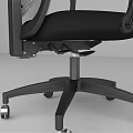Ergonomic Black Office Chair With Mesh Back Headrest Armrests And Wheels