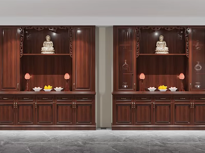 New Chinese Buddhist Cabinet Shrine 3d model