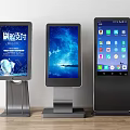Public Standing Digital Information Kiosks With Interactive Screens And Interfaces