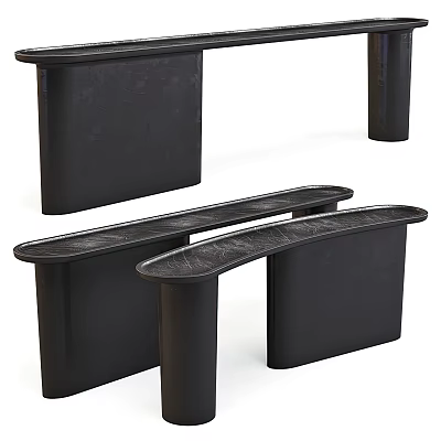 Modern Black Console Tables With Sleek Design And Contemporary Structure 3d model