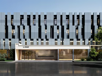 Modern Door Head Facade 3d model