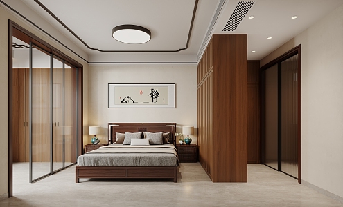 New Chinese bedroom 3d model