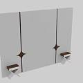 Modern Bedroom Accent Wall Design With White Panels Wooden Accents And Side Tables