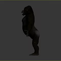 Realistic Gorilla 3D Model Render With Muscular Build Open Arms Standing Pose 3d model