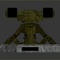 laser tower turret turntable sci-fi tower defense game tower defense sci-fi turret game turret game turret 3d model