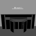 MinotLi Modern Swing Door With Black Frame Architectural Entrance Design