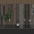 Modern partition decorative screen combination 3d model