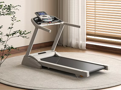 Modern Home Use Electric Treadmill with Digital Display for Indoor Fitness Workout 3d model