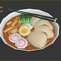 Delicious Ramen Bowl With Red Broth Soft Boiled Egg Chashu Pork Green Onions And Chopsticks