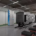 School Railway Technical Training Facility With Train Carriage Model On Tracks And Blue Pillars