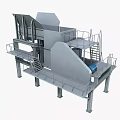Heavy Duty Industrial Processing Equipment With Multi Level Platforms Metal Frame And Staircases
