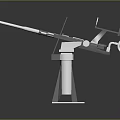 Turret Machine Gun Heavy Machine Gun Turret Sci-fi Tower Defense Game Tower Defense Sci-fi Turret Game Turret 3d model
